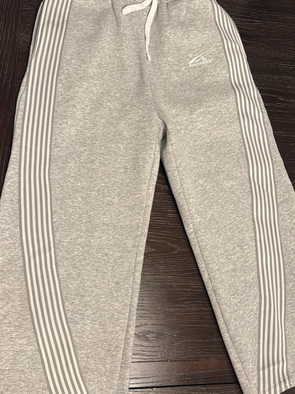 Archive Kids' Light Gray Heather Jogger with Side Stripes